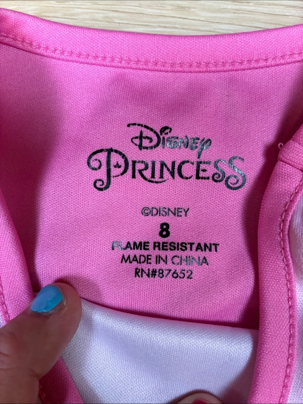 Disney Princess Pink Sleep Dress Nightgown Belle Rapunzel Ariel Jasmine 8
